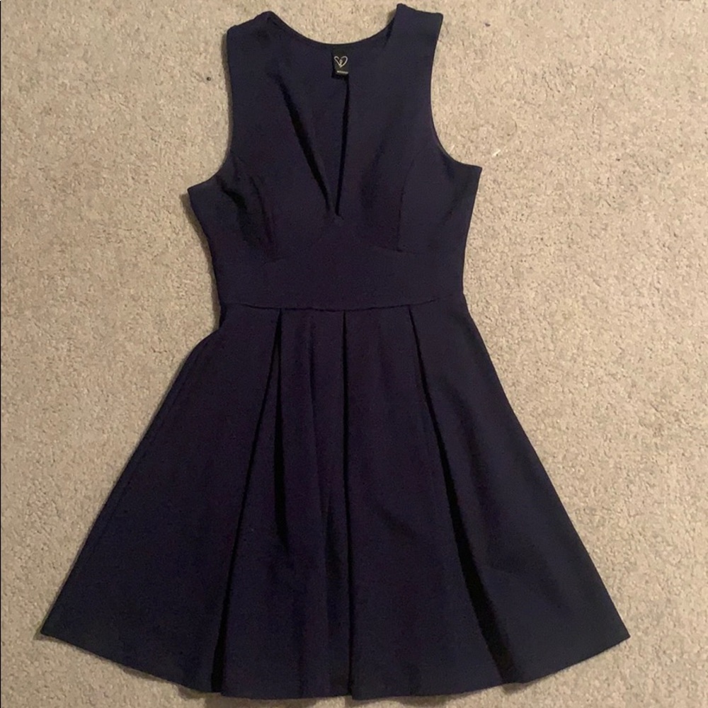 Navy blue skater dress